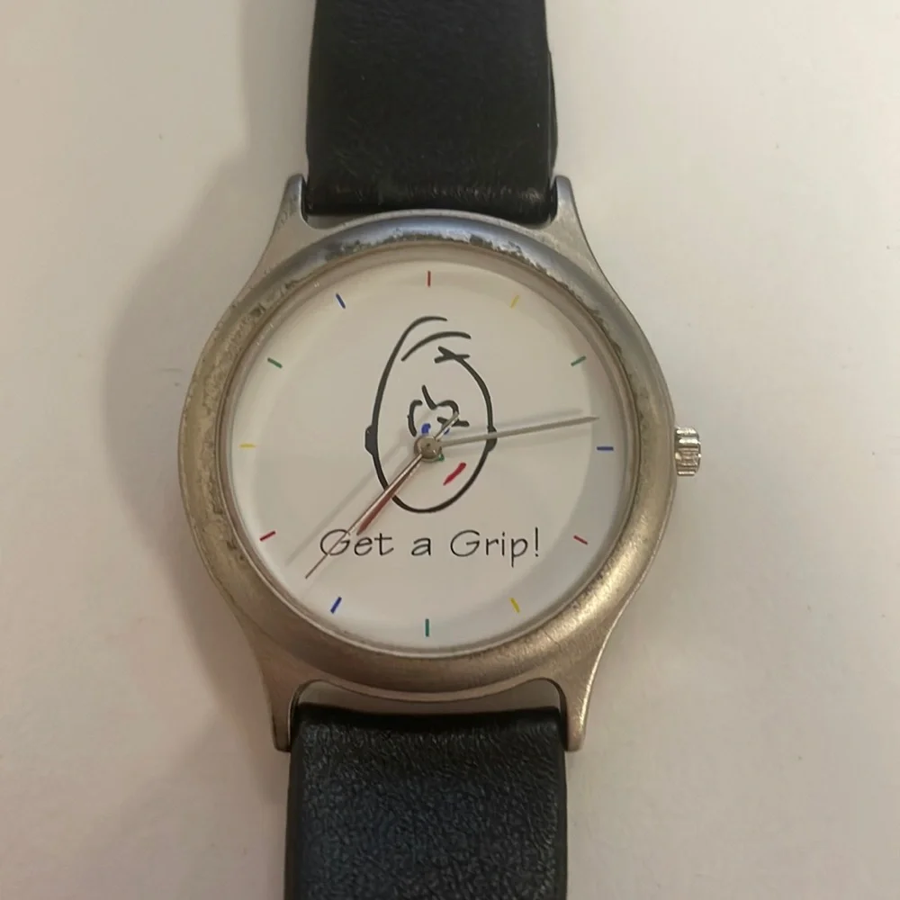 Vintage 90’s Jim Benton Get a Grip! Watch Black Band School Days
